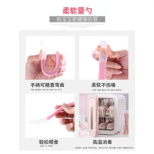 BPA FREE Funny cute safe soft easy to clean food-grade silicone  spoon for Baby for feeding