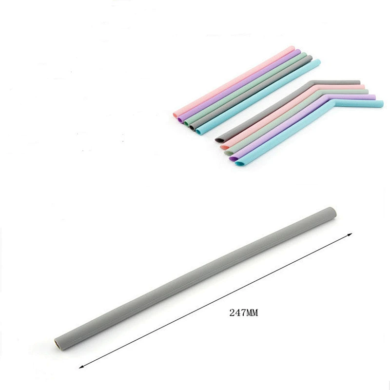 Amazon top sellers eco-friendly recycle healthy  foldable food-grade silicone straw for drinks