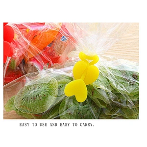 2020 Multi-functional environmentally friendly recyclable elastic heart-shaped silicone sealing clip for kitchen