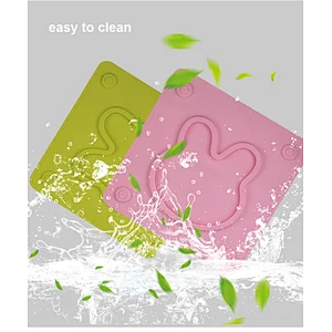 2020 Amazon top sellers integrated non-slip detachable easy to clean wood silicone platter plate for for baby for feeding