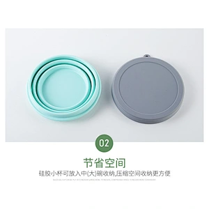 eco friendly foldable easy to clean silicone baby bowl for travel  or outdoor activity