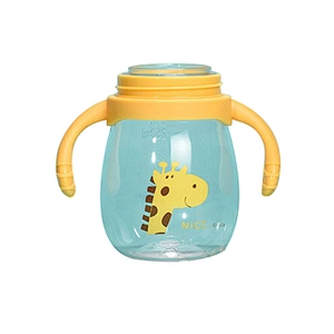 Durable anti-skid safety eco friendly silicone milk bottle with double canopy for baby