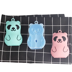 Multifunctional Soft Silicone facial Cleaning Brush  Bath  facial equipment Cartoon Bath Brush  Brush baby Shower Care hair