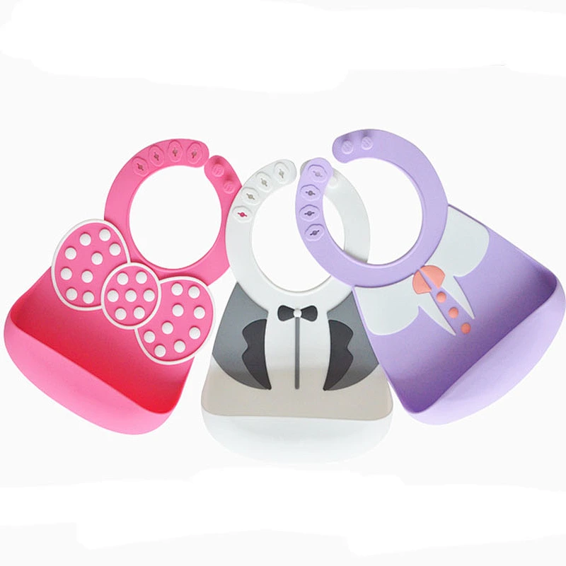 Waterproof Case Food Grade Silicone Baby Bandana Drool Bibs For Children