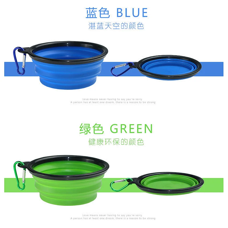 2020 Amazon selling high quality TPE folding portable silicone pet bowl dog bowl for pet