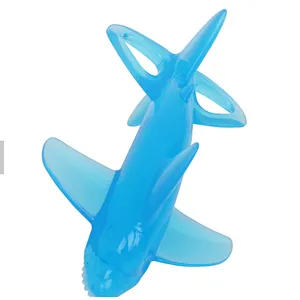 BPA free Safety Food Grade Silicone Baby Teething Toy Shark Teether