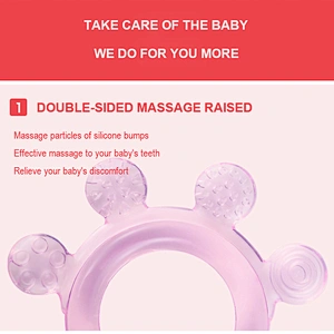Anti-Bacterial and Eco friendly Washable Silicone  Baby Teether