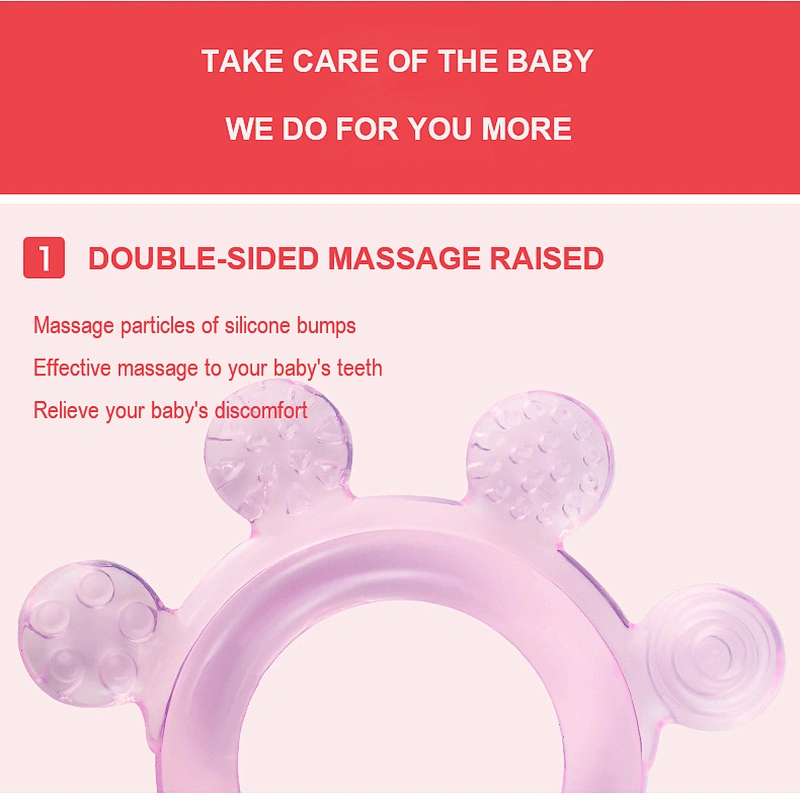 Anti-Bacterial and Eco friendly Washable Silicone  Baby Teether
