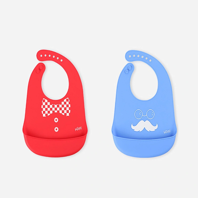 2020 OEM/ODM waterproof foldable easy to clean and carry baby bib food grade silicone for feeding