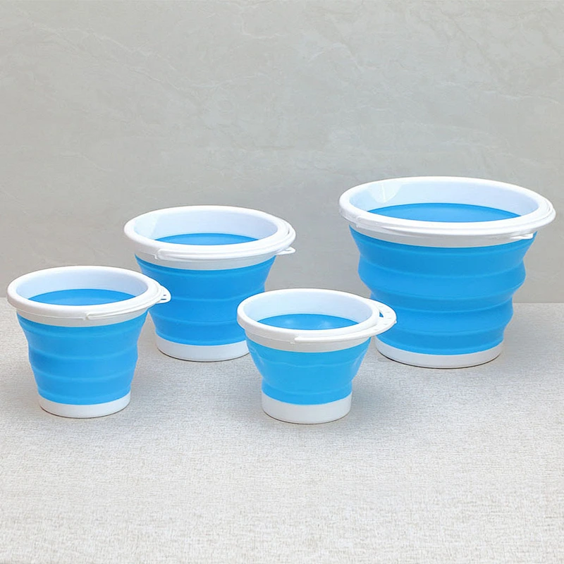 2020 customize cheap Leakproof portable foldable silicone Car wash bucket