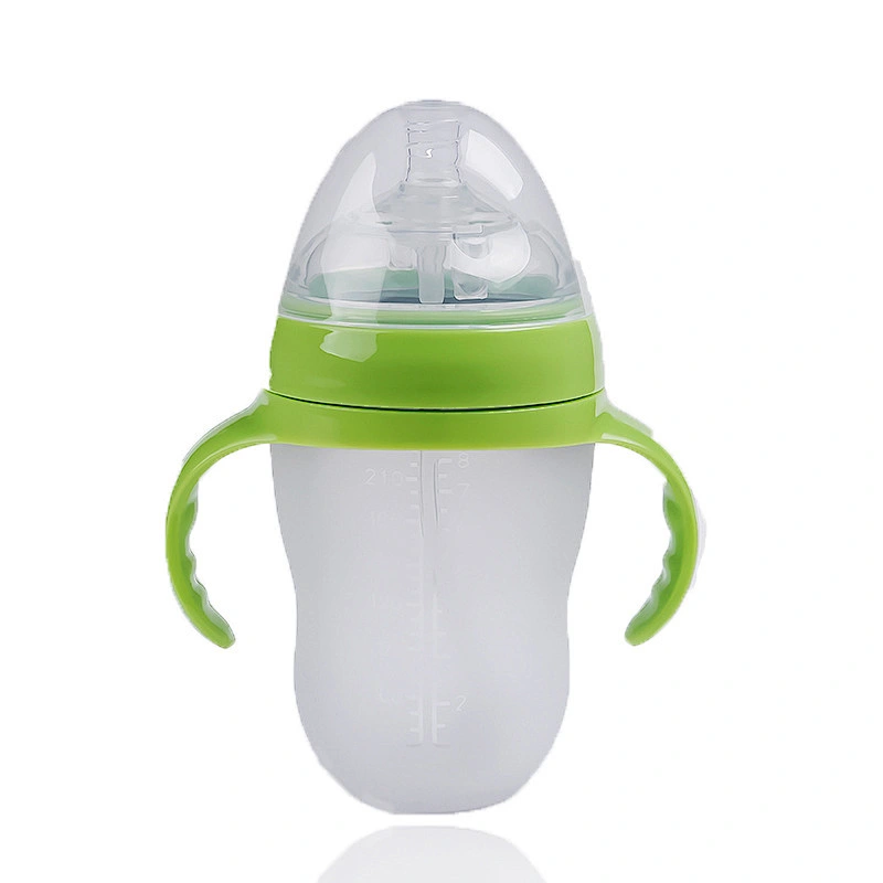 Best seller  250ml soft  silicone baby feeding bottle with   heat-resistance  ppsu material