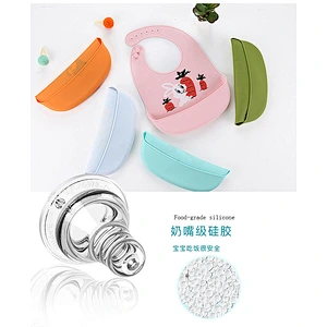 2020 New design custom printed disposable eco-friendly waterproof silicone rubber baby's bibs for feeding