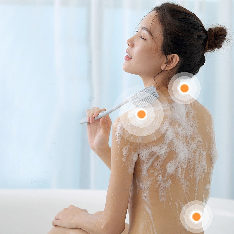 Bath Body Brushes Silicone,   Long Handle Exfoliating Scrubbing Brushes for Shower Scrub  Exfoliating Skin Massage