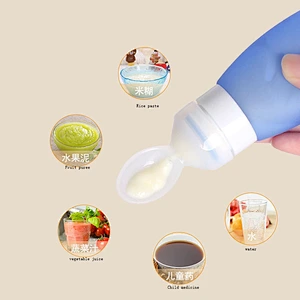 2020 new eco-friendly FDA-certified food grade silicone extruded food supplement bottle set for baby for feeding