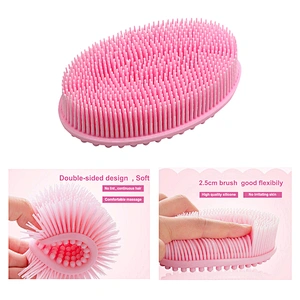 2020 Amazon top sellers soft durable flexible waterproof food-grade silicone bath brush for baby for bath