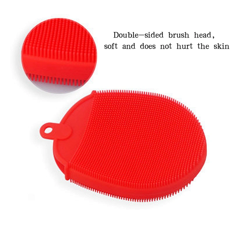 Silicone Massage bath brush bath shampoo wash artifact for baby