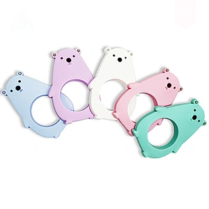Wholesale  Eco-friendly 2020 New Style bear baby silicone teether