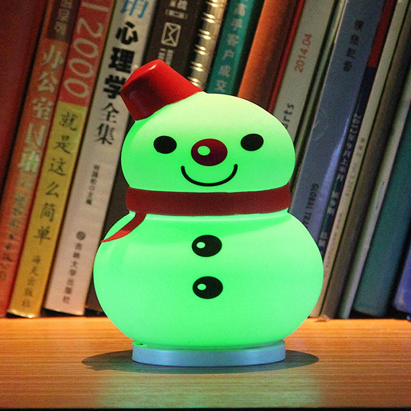 New trend colorful lightweight christmas light silicone night light charging  for baby for sleeping