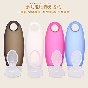 2020 new eco-friendly FDA-certified food grade silicone extruded food supplement bottle set for baby for feeding
