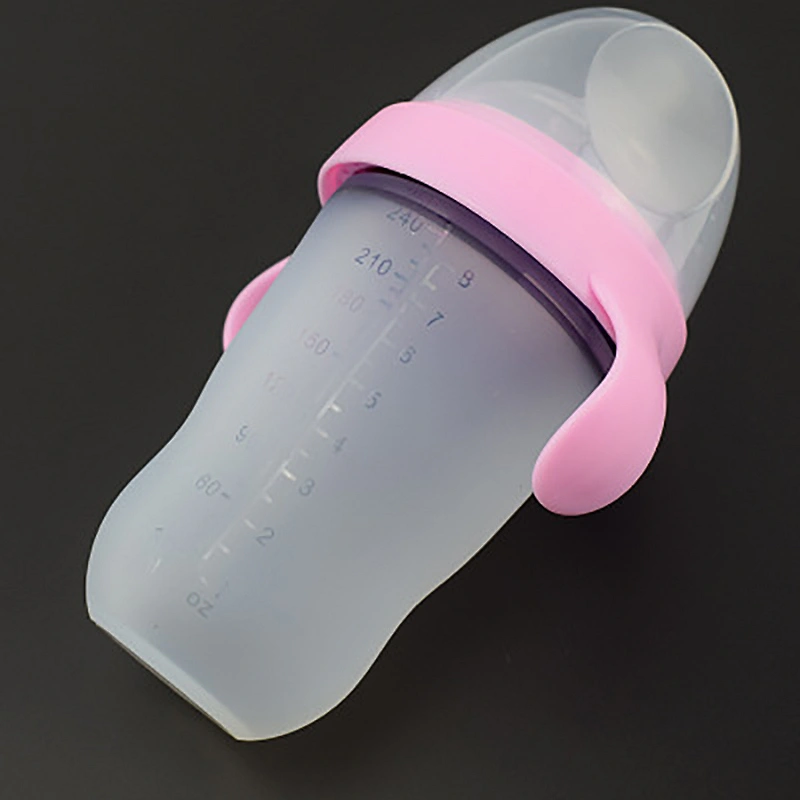 oem  Natural anti-flatulence silicone body  baby  bottle  wide mouth  bottle  label Toddler Milk Drinking Bottle Feeding Nursing