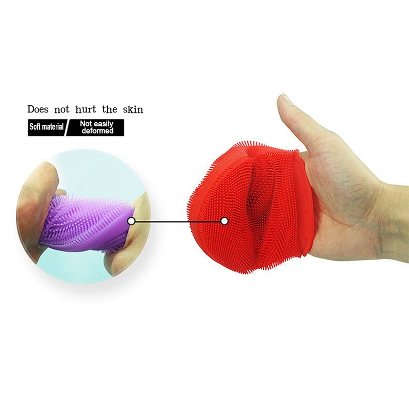 Silicone Massage bath brush bath shampoo wash artifact for baby