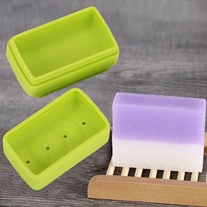 Multifunctional Soft Silicone baby bath dispensing dish brush  baby Shower Care hair  soap