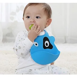 2020 waterproof FDA Soft Baby Bib Easily Clean Silicone Bibs