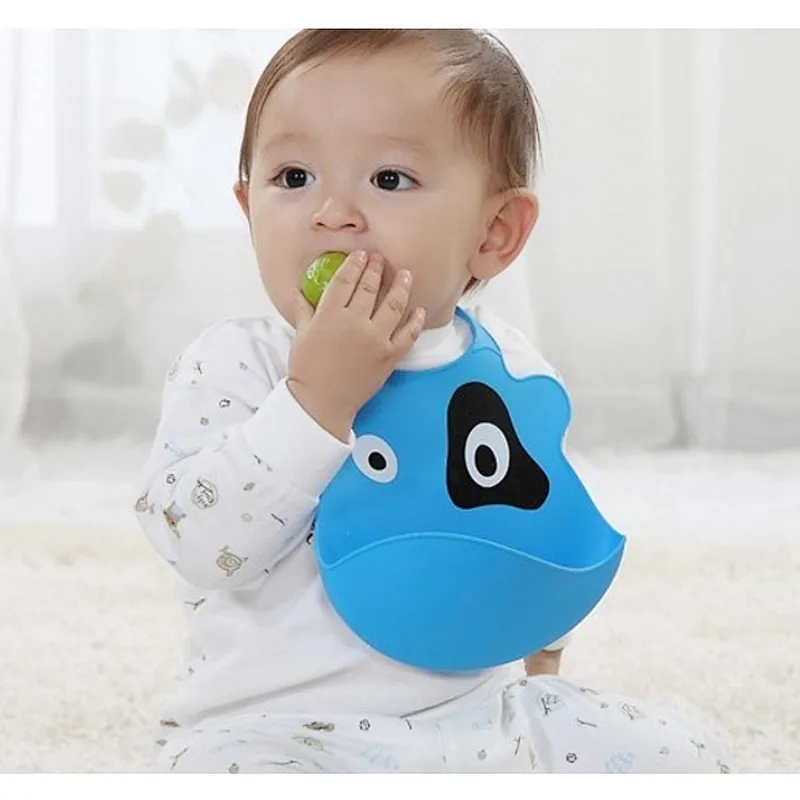 2020 waterproof FDA Soft Baby Bib Easily Clean Silicone Bibs