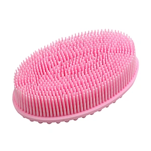 2020 Amazon top sellers soft durable flexible waterproof food-grade silicone bath brush for baby for bath