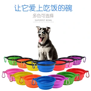 2020 Amazon selling high quality TPE folding portable silicone pet bowl dog bowl for pet