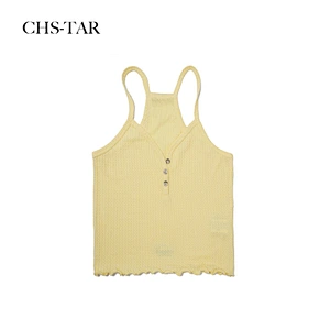 Textured Henley Racer Back Singlet