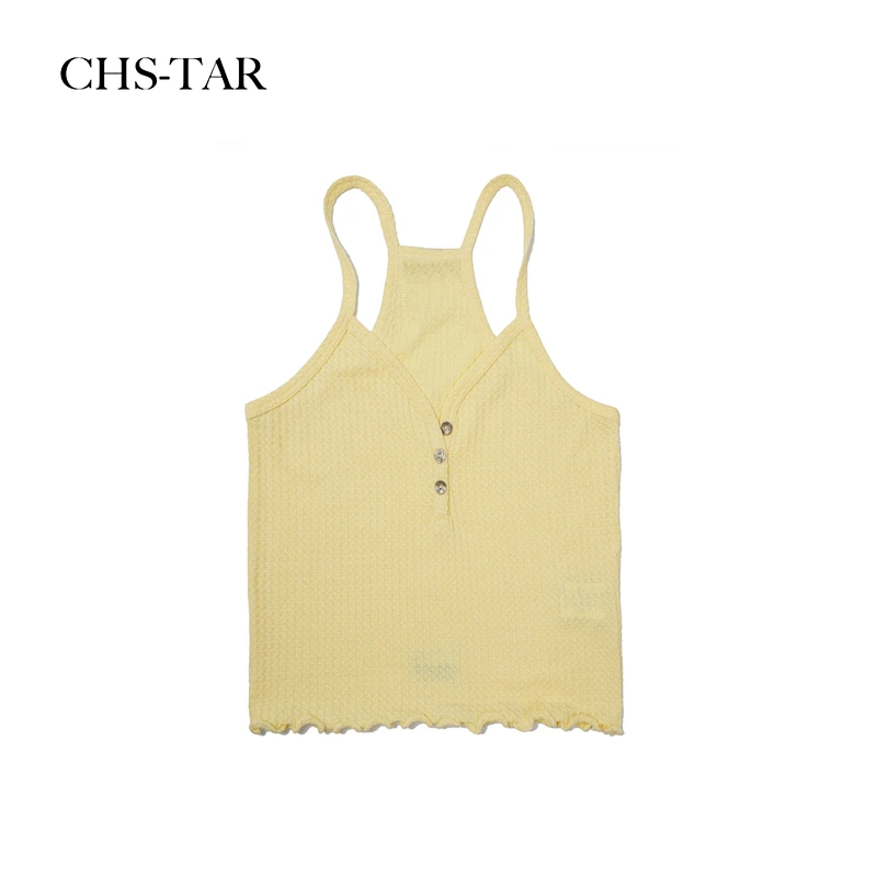 Textured Henley Racer Back Singlet