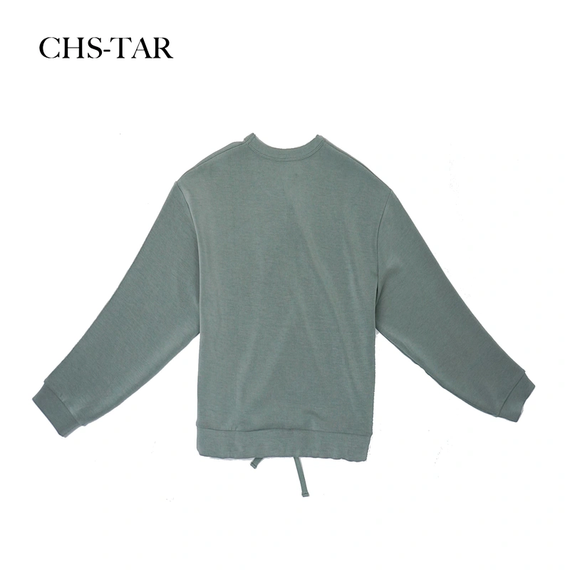 Chalky Tie Hem Crew Top