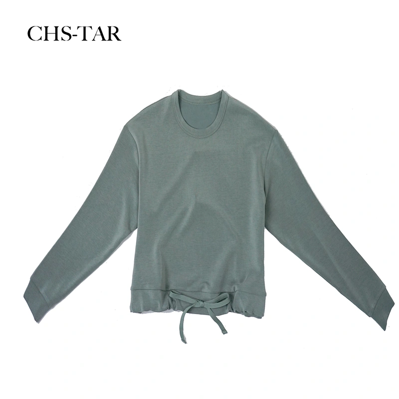Chalky Tie Hem Crew Top