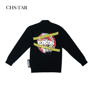 M IB Zipper Graphic Top