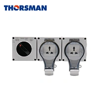 THORSMAN 1Gang 16ASwitch+2Gang Multi Socket 13A 250V waterproof socket and switch
