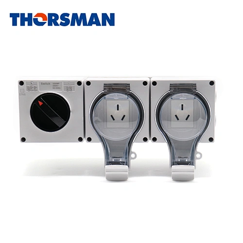THORSMAN 1Gang 16A Switch and 2Gang Industrial electrical socket