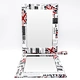 Newest designed leather frame salon station double rectangle double mirror for beauty salon