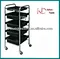 salon equipment black salon trolley OEM accept