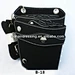 fine Black Salon Leather Rivet Scissors Clips Bag Hairdressing holder tools