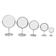 Beauty mirror fashion portable cosmetic  double-sided desktop   metal stainless steel mirror