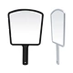 Top-selling barber shop mirror with one side handle bath+mirrors mirror with long handle