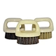 Barber Hairdresser Top Brush Multi-functional Mens Mini Boar Hair Bristle Hard Round  Beard Brush beard grooming kit
