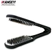 Black Hair Brush Salon Hairdressing Hair Styling Hair Straightener Folding V Shape Carbon combs