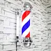 LED Barber Shop Sign Pole Light Red White Blue Stripe Design Salon Wall Hanging Light Lamp Beauty Salon Lamp