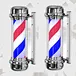 LED Barber Shop Sign Pole Light Red White Blue Stripe Design Salon Wall Hanging Light Lamp Beauty Salon Lamp
