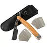 Barber folding shaving knife wooden handle safety razor straight edge shaving razor folding razor