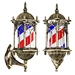LED Barber Shop Sign Pole Light Red White Blue Stripe Design