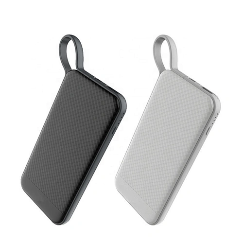 Ultra Thin Portable Charger 6000mAh Built-in Cable Mobile Power External Battery for Mobile Phone Power Bank