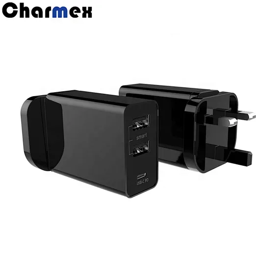 New PD 30W Travel Charger Fast Charge Mobile Tablet PC 3 Port Portable Phone Charger